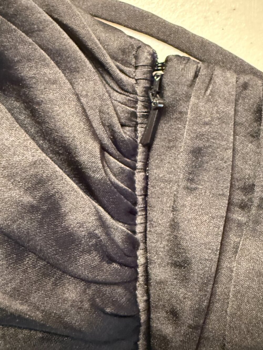 Boden Ruched Bust Satin Maxi Dress Women's 4P Petite Black Formal Cocktail Party - Picture 15 of 16